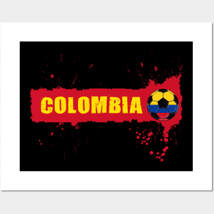 Colombia Soccer Colombia Futbol Football Colombian soccer Flag Jersey Posters and Art